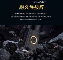 懐中電灯 小型 led 充電式 手持ち ハンディライト USB 充電式 高輝度 IP68防水機能 停電対策 防災 キャンプ アウトドア A/1_画像7