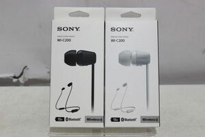 D436H 094 SONY ソニー ワイヤレスイヤホン WI-C200 ブラック ホワイト 計2個セット 未開封 未使用