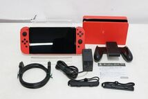 D623H 049 Nintendo Switch ニンテンドースイッチ 有機ELモデル マリオレッド 動作確認済 中古品②_画像3