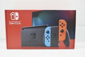 D677H 049 Nintendo Switch ニンテンドースイッチ 新型 ネオンブルー/ネオンレッド 動作確認済 中古品①