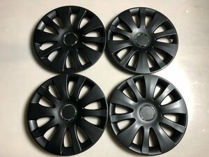 スズキ アルト ワークス (マットブラック) 15インチ 純正タイプ ホイールカバー 4枚 1ヶ月保証付 ホイールキャップ 即納 送料無料 沖縄不可