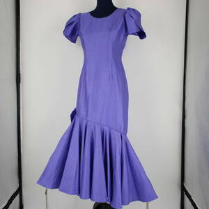 [ бесплатная доставка ][ хула для костюм прекрасный товар сделано в Японии ]MENEHUNE лиловый атлас платье оборка имеется One-piece Hawaiian лента очарование имеется фиолетовый 