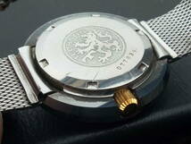 ジャンク　70年代アンティーク　テクノス　TECHNOS　ボラゾン　超硬タングステンケース　自動巻きメンズ腕時計_画像9