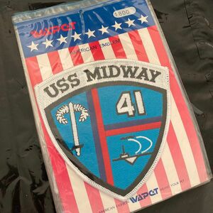 レア U.S.NAVY USS MIDWAY 41 90年　未使用品 ワッペン Patch NAVY USS