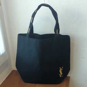 イヴサンローラン トート バッグ 黒 刺繍 ロゴ Yves Saint YSL