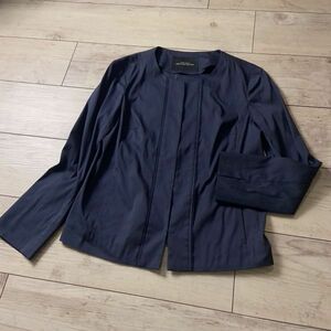 ② GREEN LABEL RELAXING United Arrows no color jacket hook button navy summer material suit 