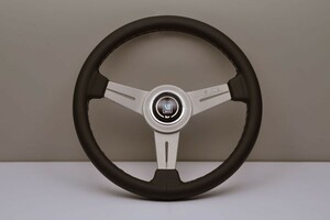 NARDI steering gear Classic black leather / silver spoke 36Φ 6061-36-1001
