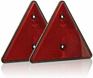 MFC PRO 赤 汎用 純正 三角 リフレクター 2枚 トラック カードトレーラー ジェットトレーラー 反射