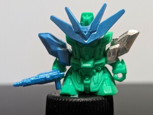 SDガンダム R アール ガシャポン戦士 ガン消し ガンダムX エックス 塩ビパーツ欠品 緑色 プラパーツ混合色