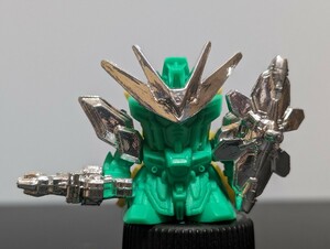 SDガンダム R アール ガシャポン戦士 ガン消し ガンダムX エックスDV 塩ビ 緑色 バックパック色違い プラパーツ シルバーメッキ