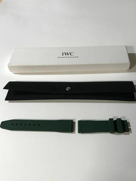 【未使用】IWC 純正 EASX-CHANGE ラバーストラップ＋純正ピンバックル　グリーン　マーク20