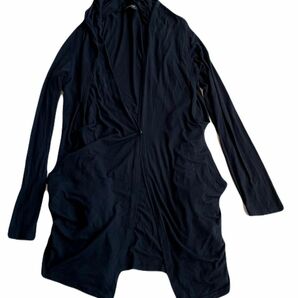 SISTEMTIC カーディガン 羽織り ロング 黒 ブラック 長袖 トップ変形　レディース
