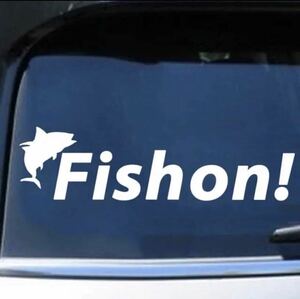 釣れた！/釣り フィッシュオン fishon! 防水 ステッカー F釣りステッカー
