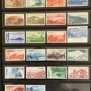 日本切手 第1次国立公園 単片70種完、小型シート13種 まとめて 未使用の画像5