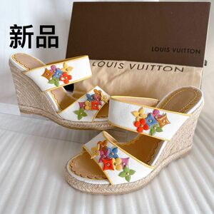 ルイヴィトン　エスパドリーユ　ウェッジソール　モノグラムフラワー　サンダル　パンプス　靴　LOUIS VUITTON