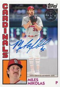 【マイルズ・マイコラス】直筆サインカード 読売ジャイアンツ 2019 TOPPS BASEBALL SERIES TWO MILES MIKOLAS 巨人 AUTO #検索 BBM EPOCH