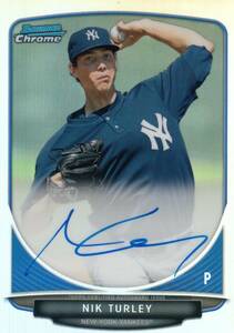 【ニック・ターリー】直筆サインカード 500枚限定 東北楽天ゴールデンイーグルス 2013 TOPPS CHROME NIK TURLEY AUTO #検索 BBM EPOCH