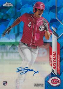 【秋山翔吾】ルーキー 直筆サインカード 広島東洋カープ 2020 TOPPS CHROME UPDATE SERIES SAPPHIRE EDITION AUTO #検索 BBM EPOCH