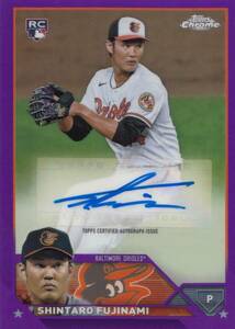 【藤浪晋太郎】ルーキー 直筆サインカード 250枚限定 阪神タイガース 2023 TOPPS AUTO CHROME AUTOGRAPH #検索 BBM EPOCH エポック