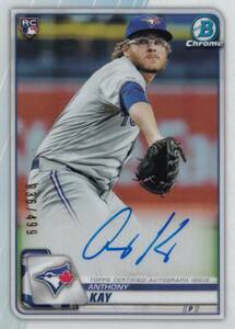 【アンソニー・ケイ】ルーキー 直筆サインカード 499枚限定 横浜DeNAベイスターズ 2020 TOPPS CHROME ANTHONY KAY AUTO #検索 BBM EPOCH