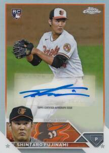 【藤浪晋太郎】ルーキー 直筆サインカード 499枚限定 阪神タイガース 2023 TOPPS AUTO CHROME AUTOGRAPH #検索 BBM EPOCH エポック