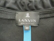 LANVIN COLLECTION ランバン コレクション レディース 襟と袖がシフォン素材 半袖トップス ブラウス 40 ブラック ★クロゆパ3可★o157_画像8