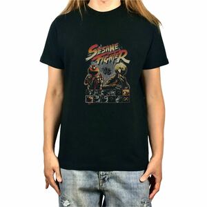 未使用 新品 セサミ ストリート ファイター 対戦ゲーム パロディ キャラ選択 Tシャツ S M L XL ビッグ オーバーサイズ XXL~5XL ロンT 対応