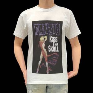 未使用 新品 ビッグプリント Danzig グレン ダンジグ Misfits ミスフィッツ Kiss the Skull Tシャツ S M L XL オーバーサイズ XXL~5XL 対応