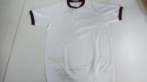 VIGOR 半袖体操服 スクールクールネックシャツ LLサイズ 白×エンジ 新品未使用 　難あり