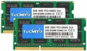 PC3-10600 8GB×2枚 DDR3-1333 SO-DIMM 204Pin ノートPC用メモリ テクミヨ DDR31333