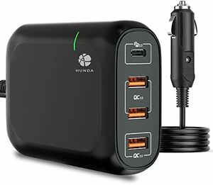 & 4ポートPD3.0 QC3.0車載充電器 Type-Ｃ 119W 65W 車載 カーチャージャー USB-C *1 usb +