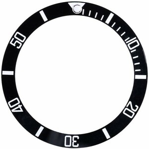 サブマリーナ セラミック ベゼル 腕時計 ダイバーウォッチベゼル インサート 部品 軽量 修理 交換 社外品 （ブラック ホワイト）WA007
