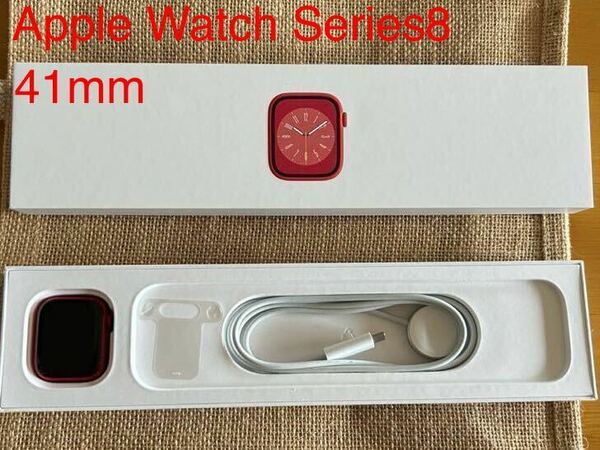 ★ 美品 ★バッテリー100% ★ Apple Watch Series 8 41mm PRODUCT RED アップルウォッチ アルミニウム GPS 純正品 レッド