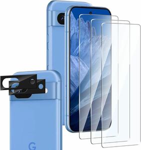 Pixel 8A フィルム 3枚 カメラフィルム 2枚 TPU製 レンズ保護 液晶保護 3D保護 曲面対応 指紋認証 