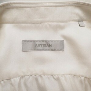 新品訳定価3万円 ARTISAN アルチザン 日本製 シルク100% ロングスリーブシャツL白(02) 19IR01の画像6