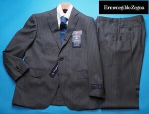 新品17.3万円 大手百貨店扱い 春夏『Ermenegildo Zegna ゼニア COOL EFFECT』ウール100% ストライプ スーツA6灰(H) 1511261