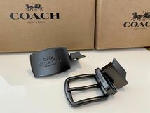 COACH リバーシブル コーチメンズ シグネチャー フリーサイズ PVC xレザー　ベルト_画像7