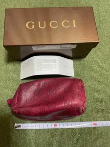 グッチ　GUCCI 化粧ポーチ　ピンク　GUCCI直営店にて購入