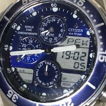 【即決/送料無料】 CITIZEN PROMASTER C300-T003389 シチズンプロマスターナビホーク ワールドタイムクロノグラフ クォーツ 希少中古腕時計_画像2