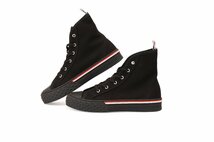 トムブラウン ハイカットスニーカー ブラック サイズ US7 約25cm THOM BROWNE CANVAS COLLEGIATE HIGH TOP TRAINER MFD243A F0102 001 BK_画像1