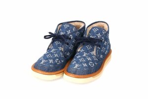 ルイヴィトン ｘ NIGO コージーライン アンクルデニムボアブーツ サイズ7.5 約26cm LOUIS VUITTON 1A81GC 中古AB 美品/6935