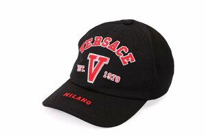 ヴェルサーチ ベルサーチ ベースボール キャップ ブラック バーシティー ロゴ サイズ57cm VERSACE BASEBALLCAP 1001590 1A05937 2BC20 新品