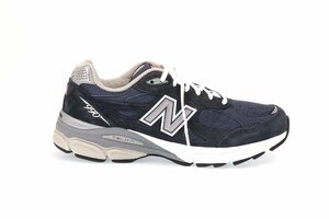 １円スタート ニューバランス スニーカー ネービー NEW BALANCE M990 NB3 NAVY size 7.5 約25.5cm MADE in USA 新品