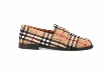 新品 バーバリー メンズ ウール ローファー バーバリーチェック ベージュ サイズ41.5 約26.7cm BURBERRY 8071912 1006 A7028_画像5