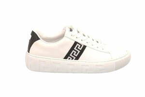  Versace bell search men's rug reka leather sneakers white size 40.5 approximately 25.5CM VERSACE DSU8404 1A007 752 WHITE new goods 