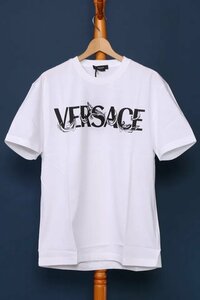 ヴェルサーチ べルサーチ Tシャツ ホワイト サイズM バロッコ シルエット ロゴ アイコン VERSACE 1006974 1A04949 1W010 新品