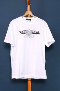  Versace bell search men's T-shirt white size L men's gray turtle du-sa regular price \51,700- VERSACE 1003906 new goods 