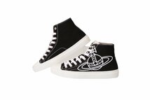 ヴィヴィアンウエストウッド レディース PLIMSOLL HIGH TOP スニーカー ブラック サイズ41 約26.5cm 75010001 WW0004 N401 BLACK_画像2