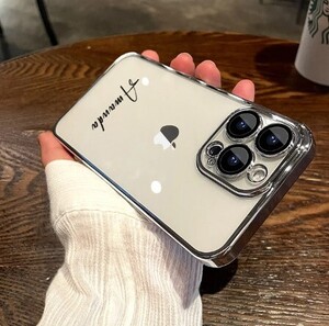 AJ001:IPhone用のパーソナライズされた ケース 豪華なメッキ　透明　クリア　ソフトカバー　DIY