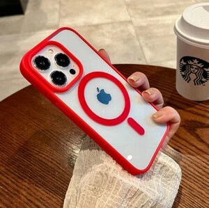 AI026:磁気耐衝撃ケース　iPhone用透明プロテクター　ラグジュアリー　15　14　13